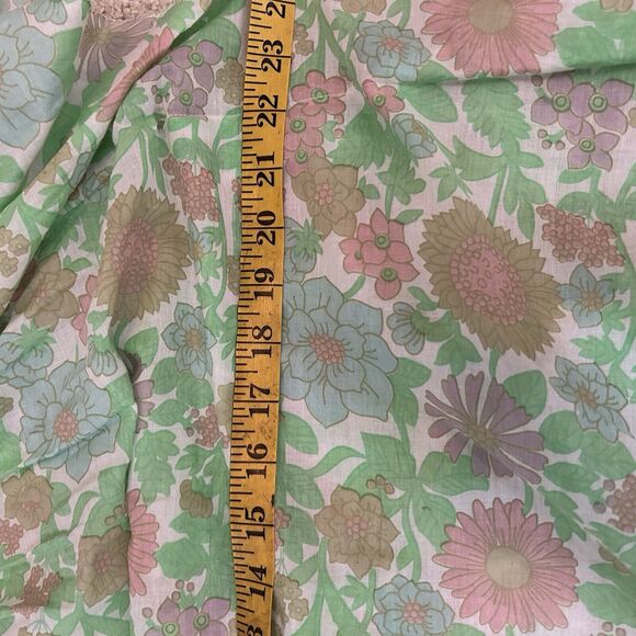 Manoush Women's Smocked Floral Mini Sundress Dress Green Size 38 US 6 M - Picture 8 of 9